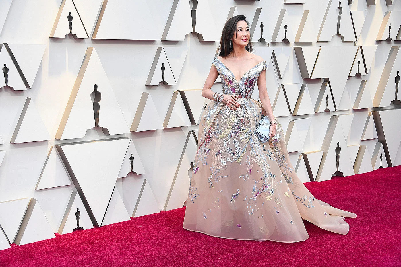 Michelle Yeoh in Elie Saab and Chopard Jewelry