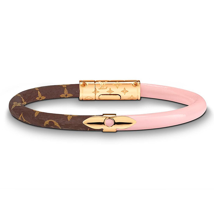 Daily Confidential Bracelet $280.00 in Rose Ballerine pink, Patent calf leather