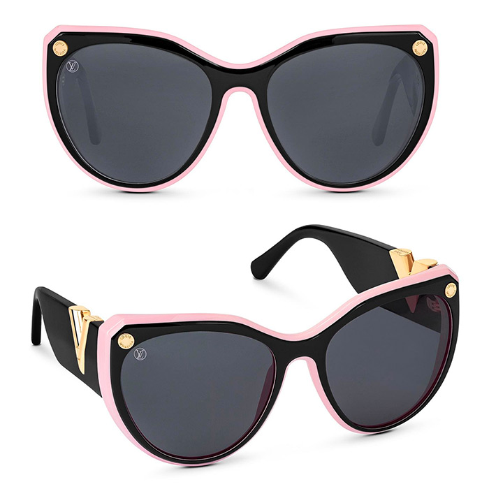 Louis Vuitton sunglasses grease monogram gold black brown with box Eyewear  19