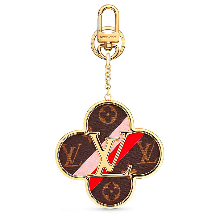Louis Vuitton Inventeur Mirror Keychain Metal Gold