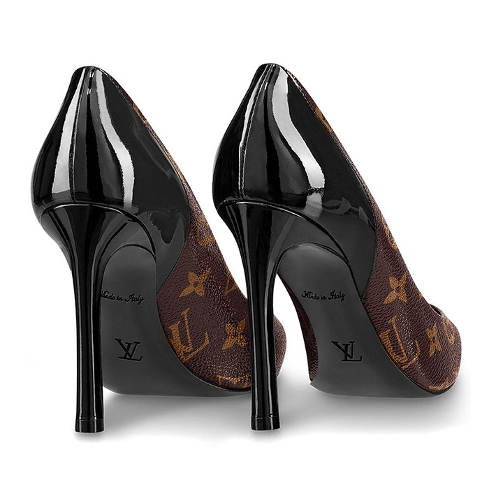 Cherie Pump $715.00 Black, Patent Monogram canvas and patent calf leather, 10 cm / 3.9 inch heel