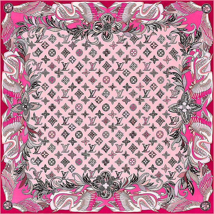 Innocence Square 27.5 x 27.5 inches in Rose 100% silk $370.00 