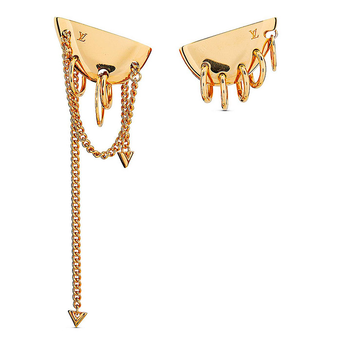 Bionic Earrings Chains and Rings $430.00 Designed to envelop the ear-lobe, they consist of two complementary pieces