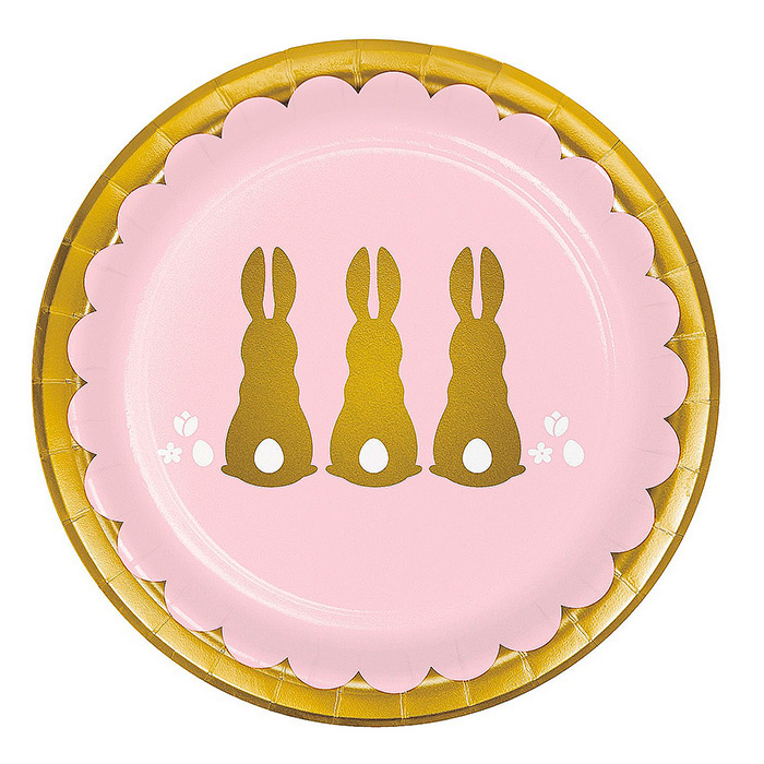 24ct Golden Easter Dessert Plates