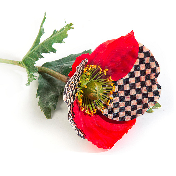 Courtly Check Poppy - Red