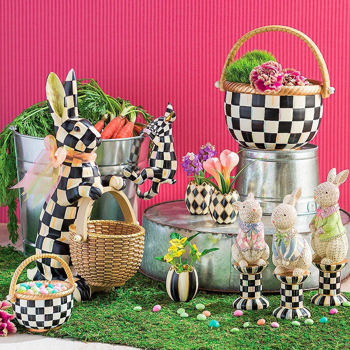 Courtly Check Easter Collection, Courtly Check Basket - Large