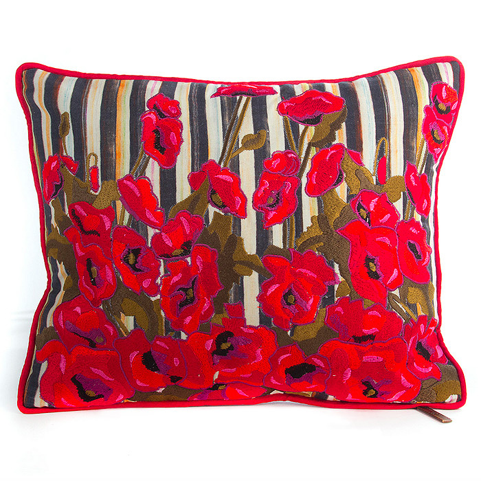 Poppy Garden Lumbar Pillow - Small