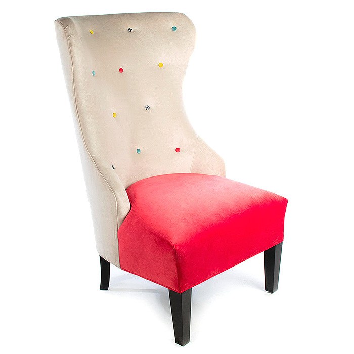 Cream at the Top Hostess Chair - Watermelon