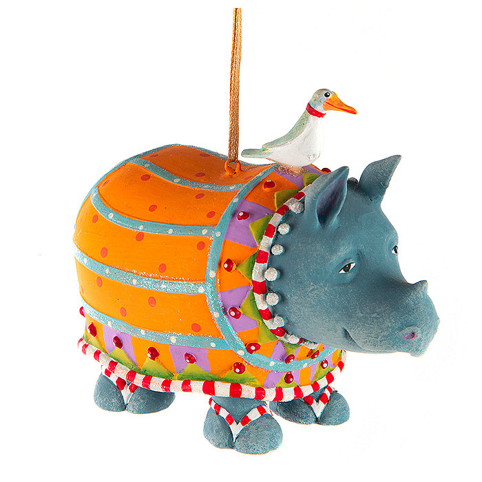 Patience Brewster Jambo Ralph Rhino Ornament