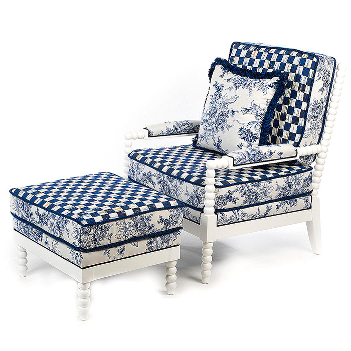 Indigo Villa Outdoor Chair &amp; Ottoman