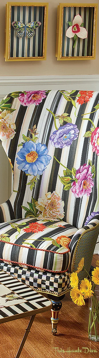 Cutting Garden High Back Wing Chair via The Design Diva