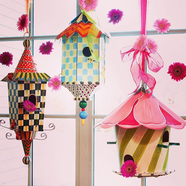 Birdhouses by MacKenzie-Child&rsquo;s #spring #birds #cute #birdhouses #colorful @mackenziechilds @treshautediva