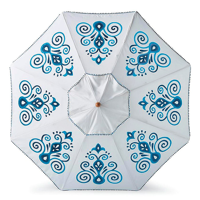 Resort Chic Indigo Designer Umbrella