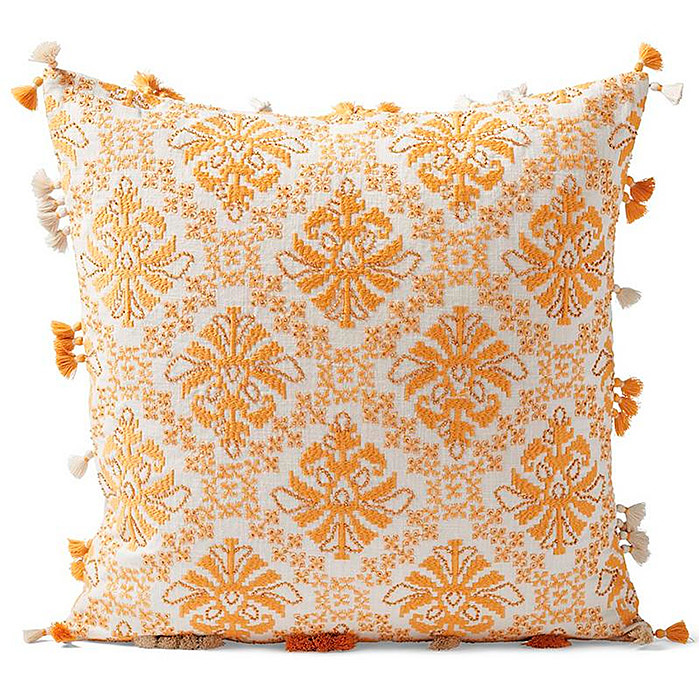 Kaia Decorative Pillow Cover in Mustard