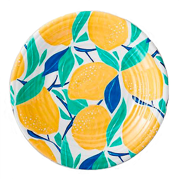 Citrus Grove Melamine Side Plates, Set of Four