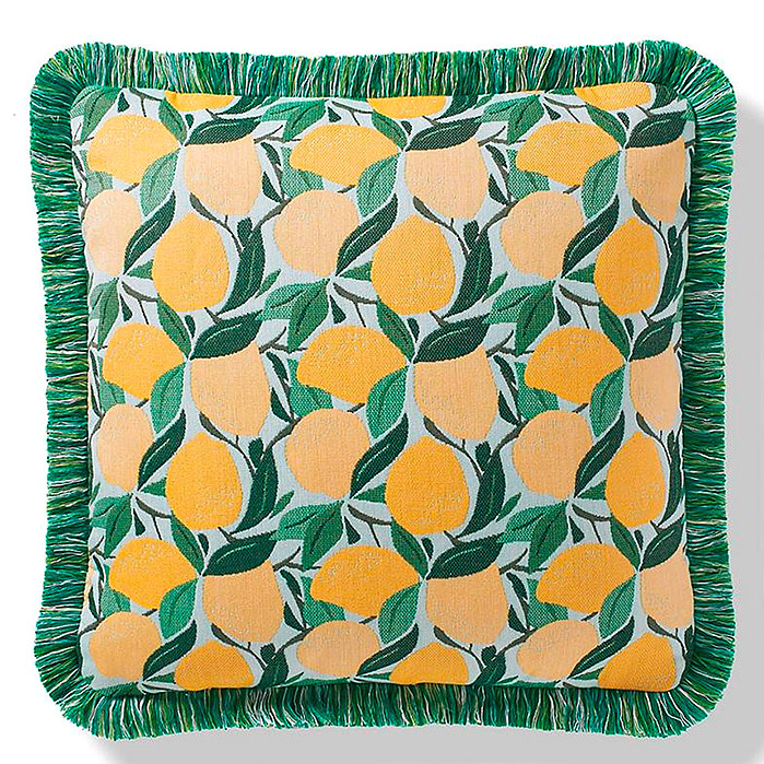 Tossed Citrus Lemon Indoor/Outdoor Pillow