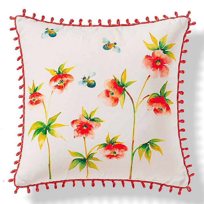 Handpainted Wildflowers Outdoor Pillow