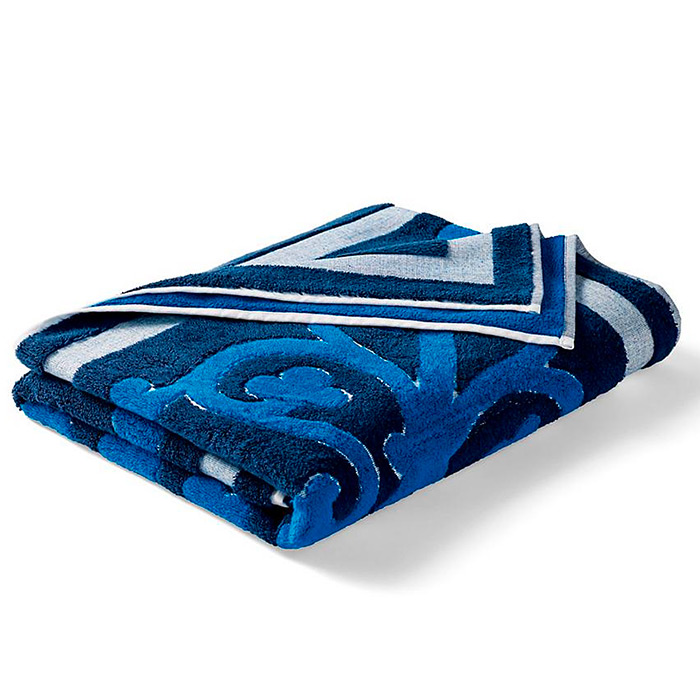 Resort Tile Beach Towel in Navy