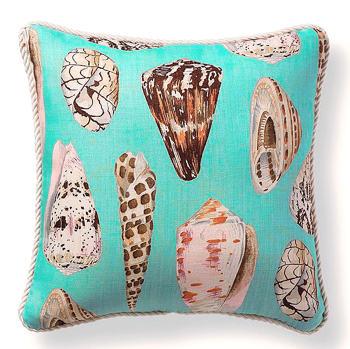 Scalamandre Coquina Sea Blue Outdoor Pillow