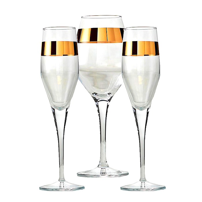 Arte Italica Semplice Champagne Flutes &amp; Wine Glass