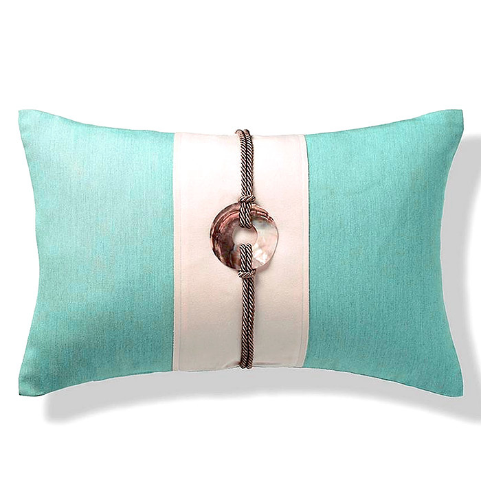 Striped Pearl Shell Indoor/Outdoor Pillow