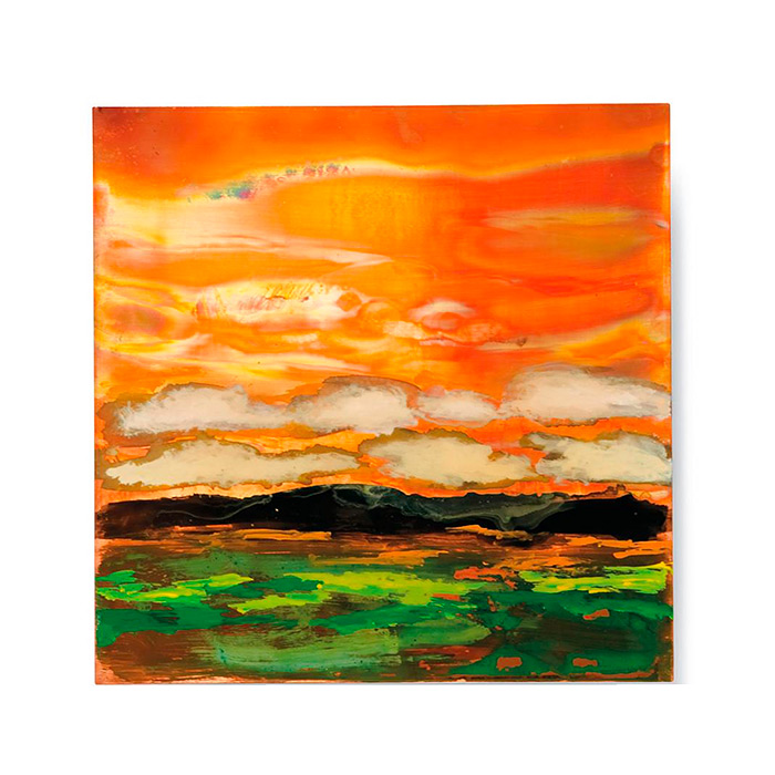 Copper Landscapes Outdoor Wall Art in Green