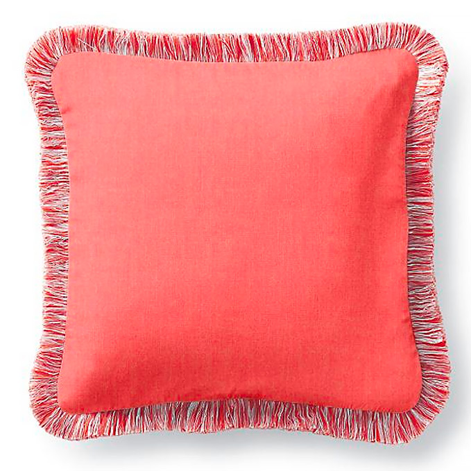 Guava Peony Fringe Pillow