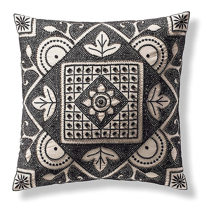 Copy of Beaded Geo Medallion Decorative Pillow Cover