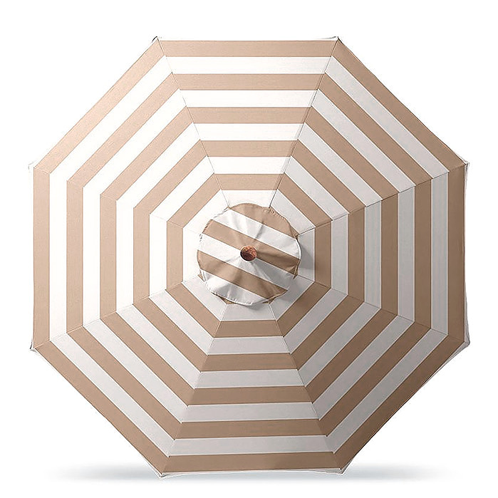 Copy of 11' Round Outdoor Market Umbrella in Resort Stripe Sand