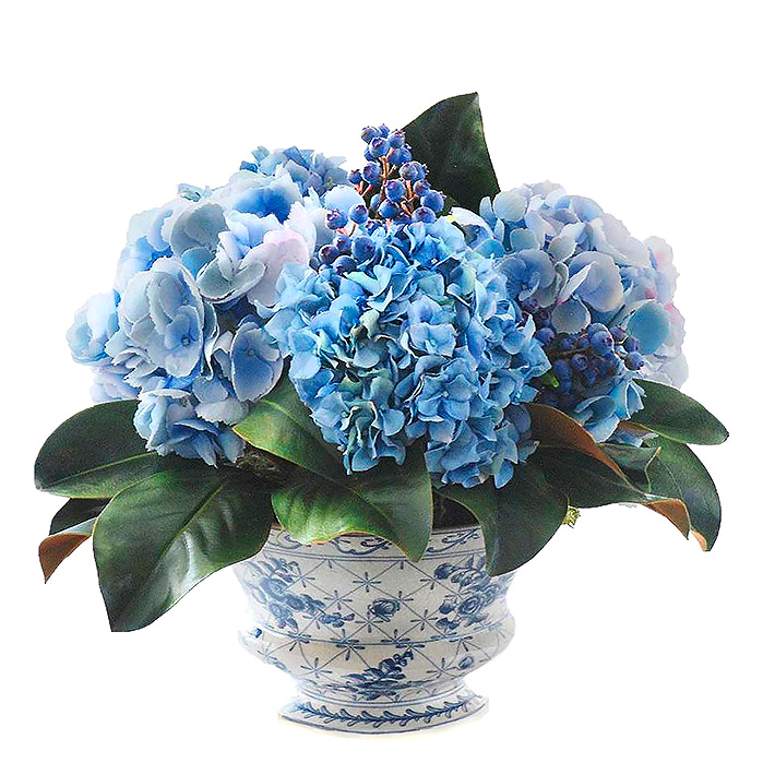 Copy of Mixed Hydrangea and Blueberry Chinoiserie