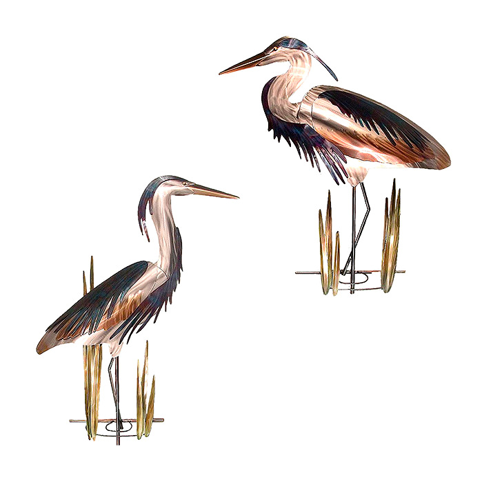 Copy of Blue Heron Outdoor Wall Sculptures by Copper Art