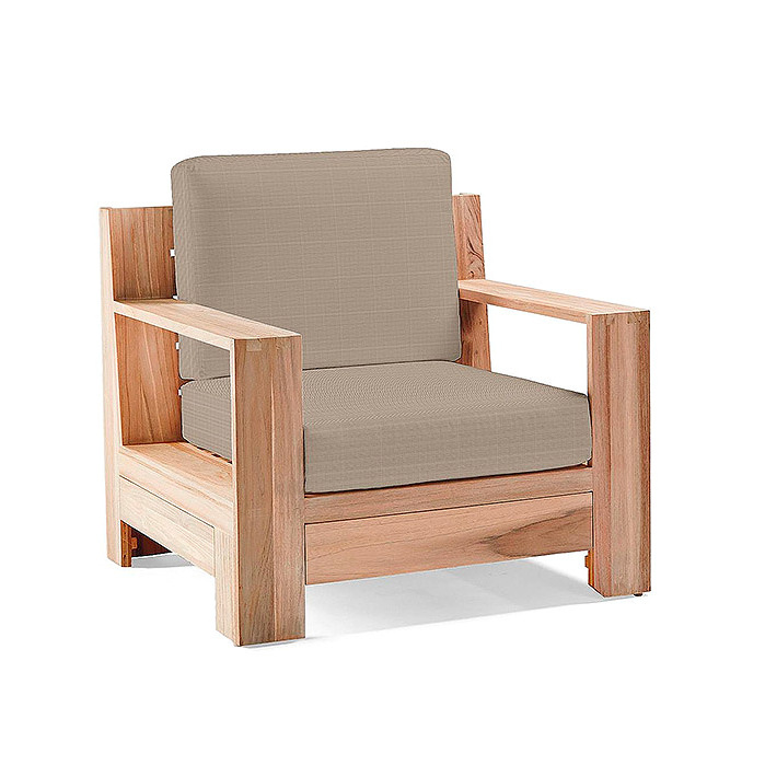 Copy of St. Kitts Lounge Chair with Cushions in Dove Rain