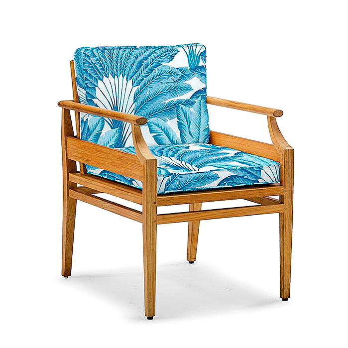 Copy of Tambora Dining Arm Chair with Cushion in Atherton Palm Pacific