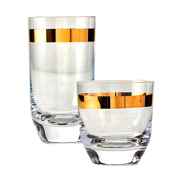 Copy of Arte Italica Semplice Double Old-fashioned &amp; Highball Glasses, Sets of 4