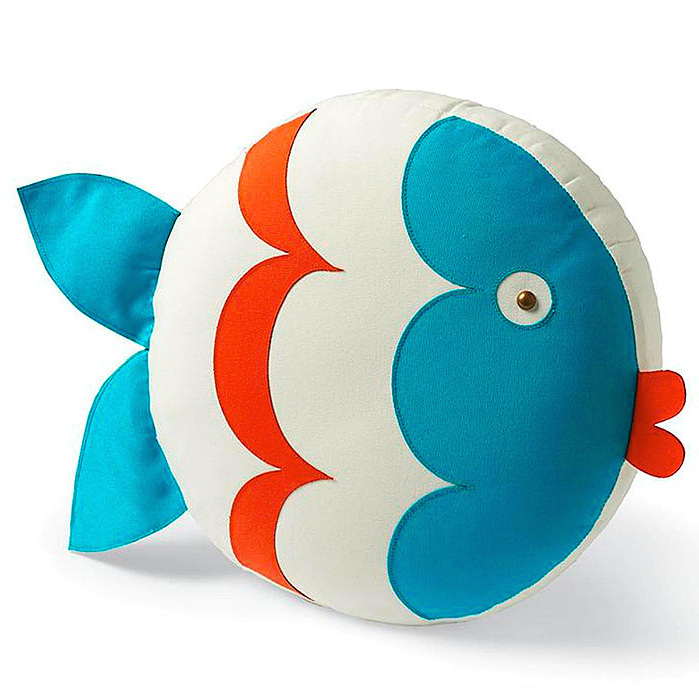 Kissing Fish Indoor/Outdoor Pillow