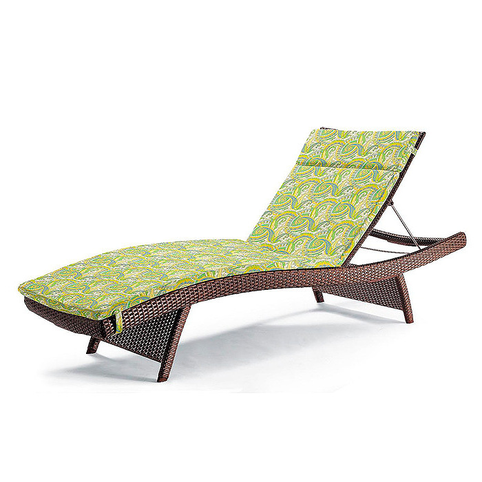 Balencia Bronze Chaise Lounges, Set of Two, Cushion in Coachella Citrus