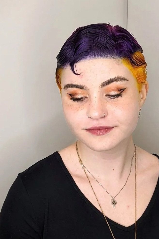 Pride inspired colour and finger wave styling