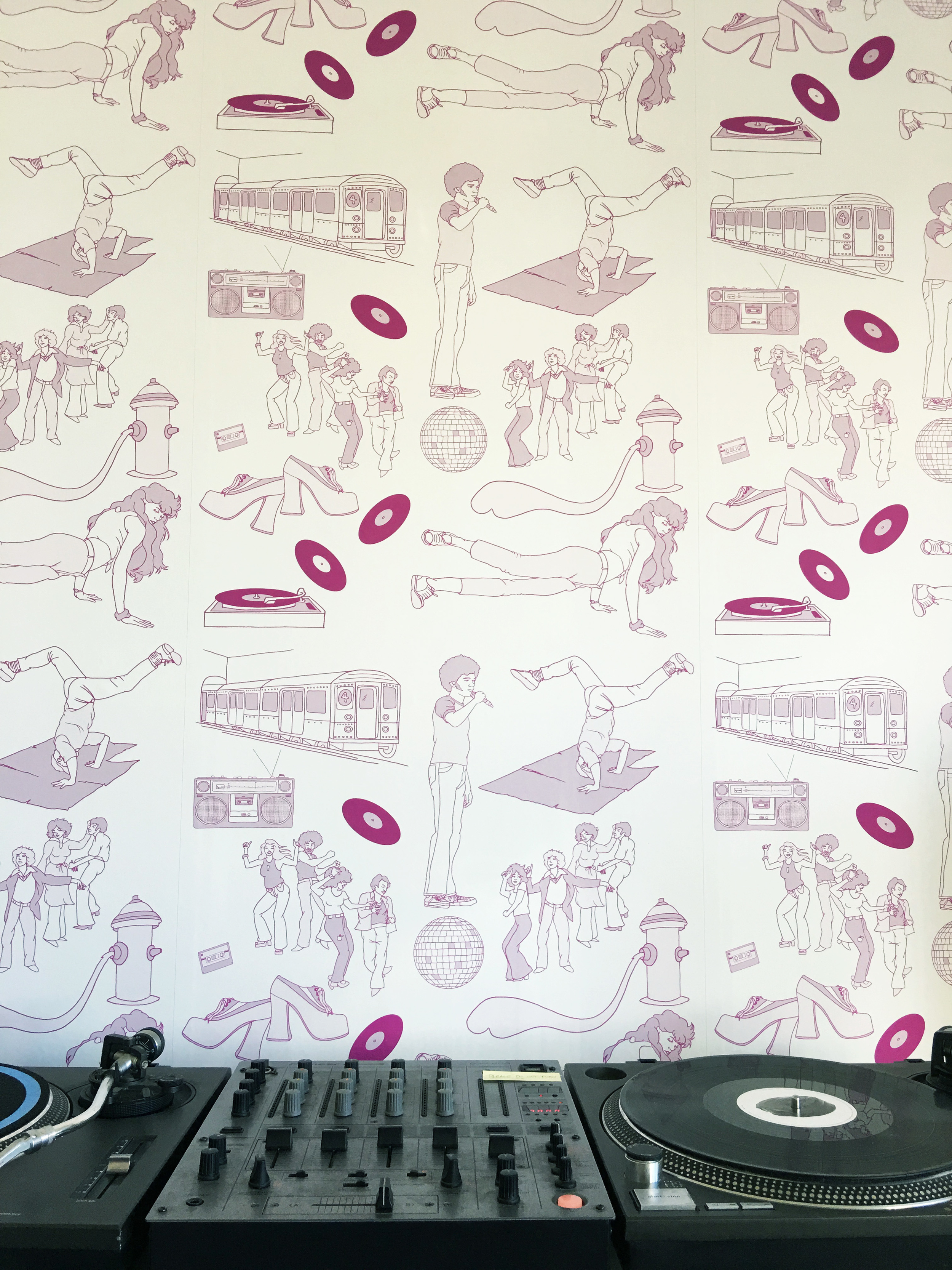 Wallpaper for Baz Luhrman's "The Get Down" post production office