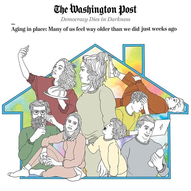 Some new work with @washingtonpost for Karen Heller&rsquo;s all too relatable story on aging during quarantine. 📰🧤🦠