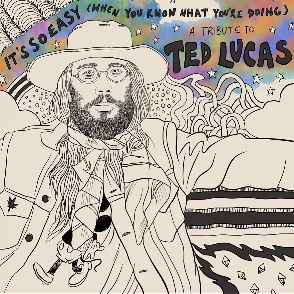 The plain sane and simple music of Ted Lucas has saved me on numerous occasions for many years, so it was a true honor to scribble the album art for this beautiful homage: &lsquo;It&rsquo;s So Easy (When You Know What You&rsquo;re Doing) A Tribute To