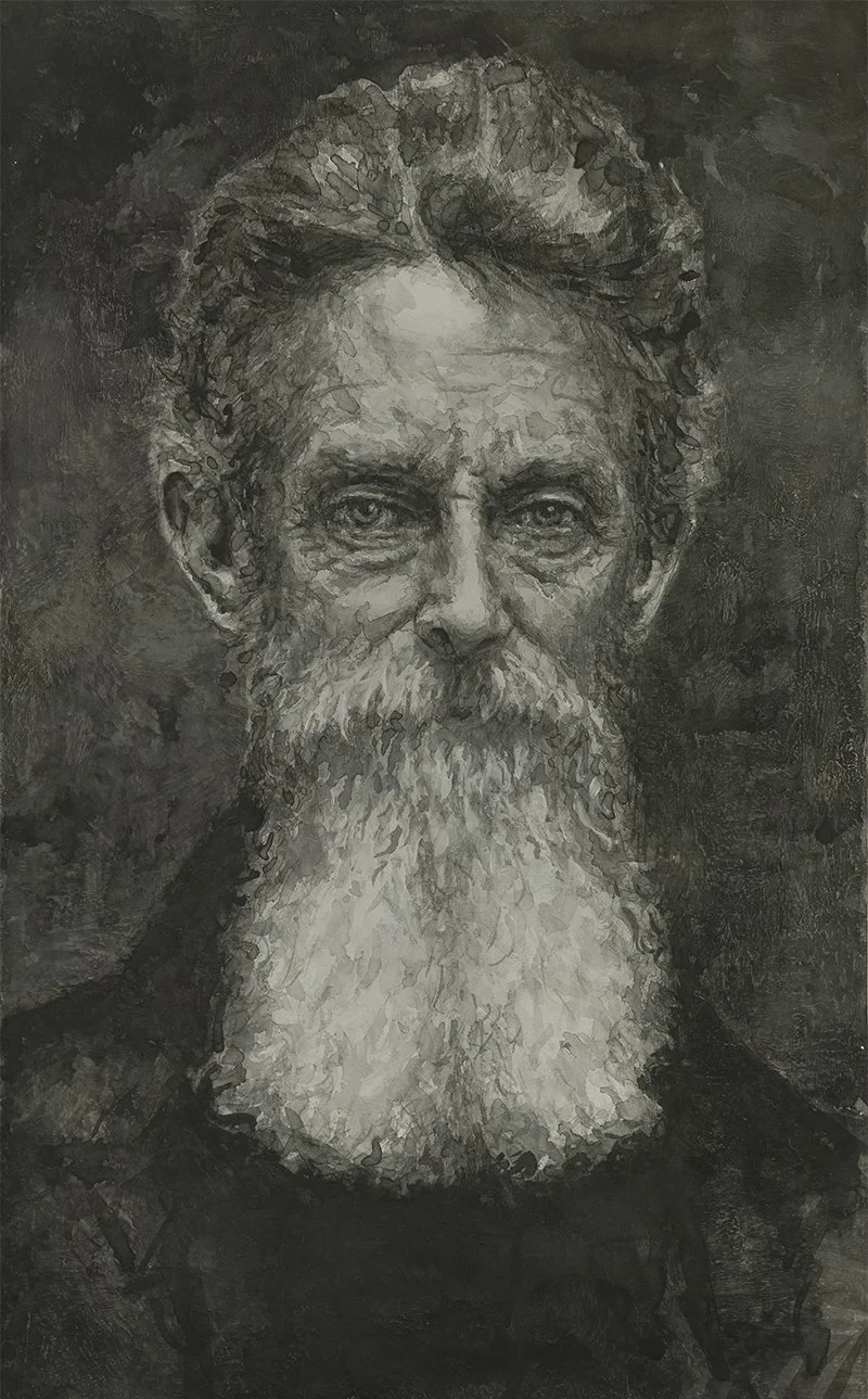  John Brown 15x24 ink on panel 2021 
