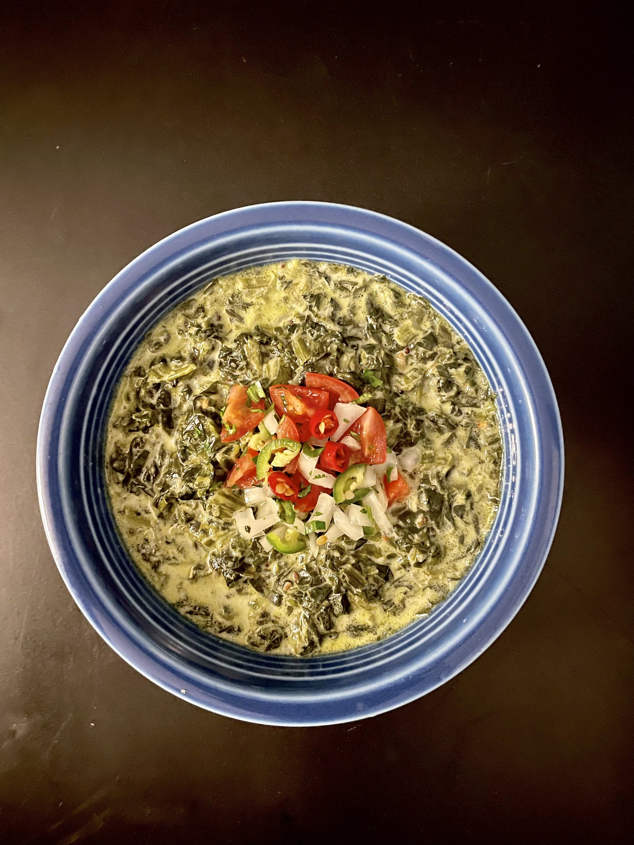 Spinach Lolo, Rice &amp; Pickles 