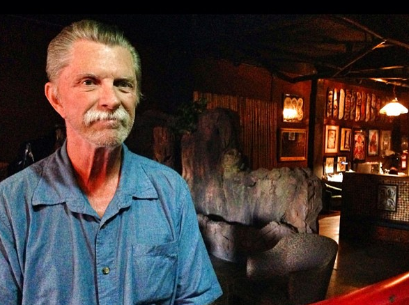 Zeke Owens today on a recent visit to our now closed TJ Tiki Lounge & Tattoo Parlour in 2014.