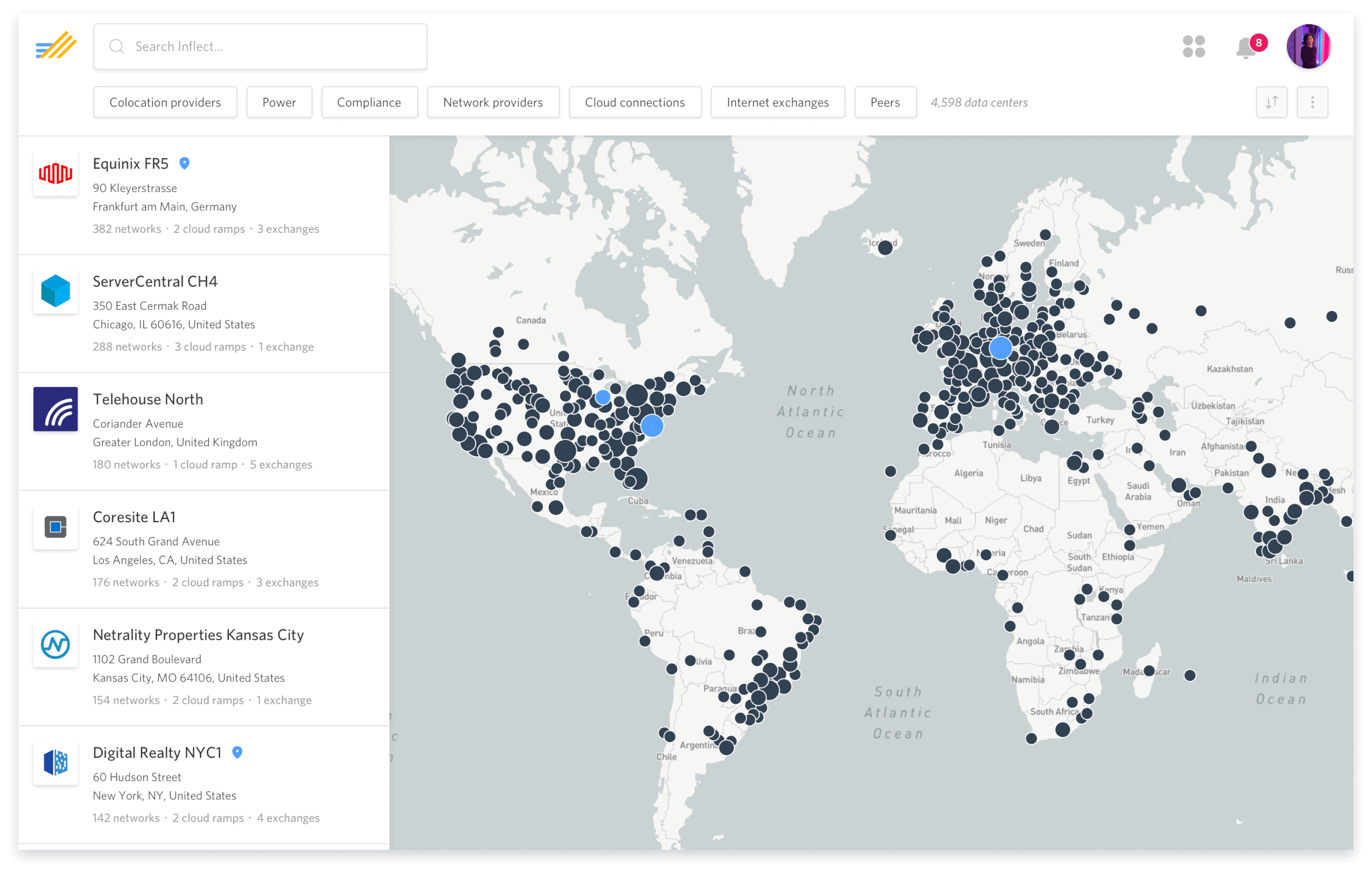 Network provider filter