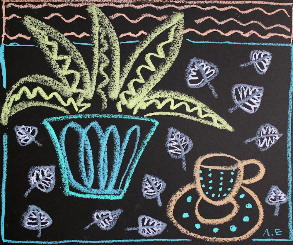 Алое и чашка чая 2013масл.пастель.jpg