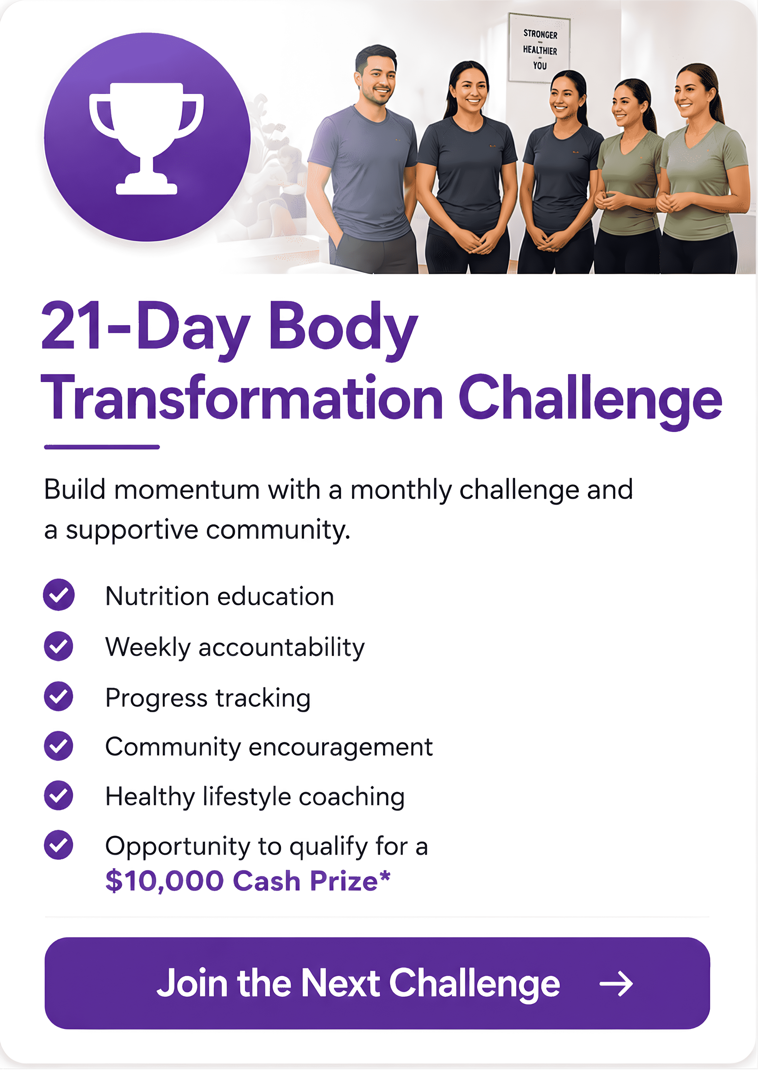 21-Day Body transformation challenge in New York City.