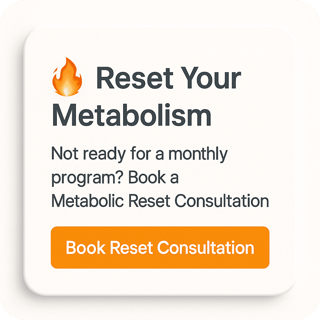 Metabolism Reset Consultation if Not Ready for a Full Program