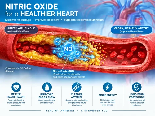 Niteworks nitric oxide and artery health infographic