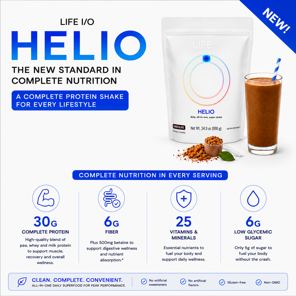 Fuel your body with 30g Protein, 25 Superfoods, Ashwagandha, Turmeric, Lion's Mane, Creatine and complete nutrition for peak performance.