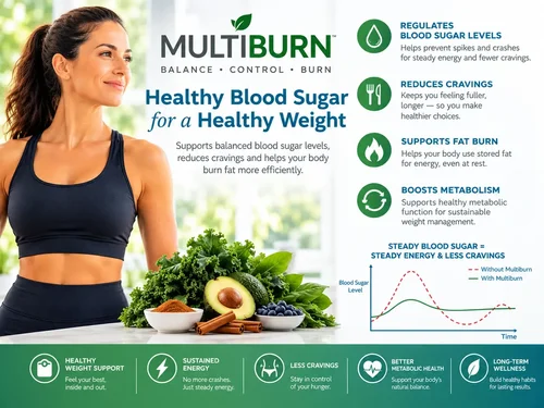 MultiBurn healthy weight and wellness infographic